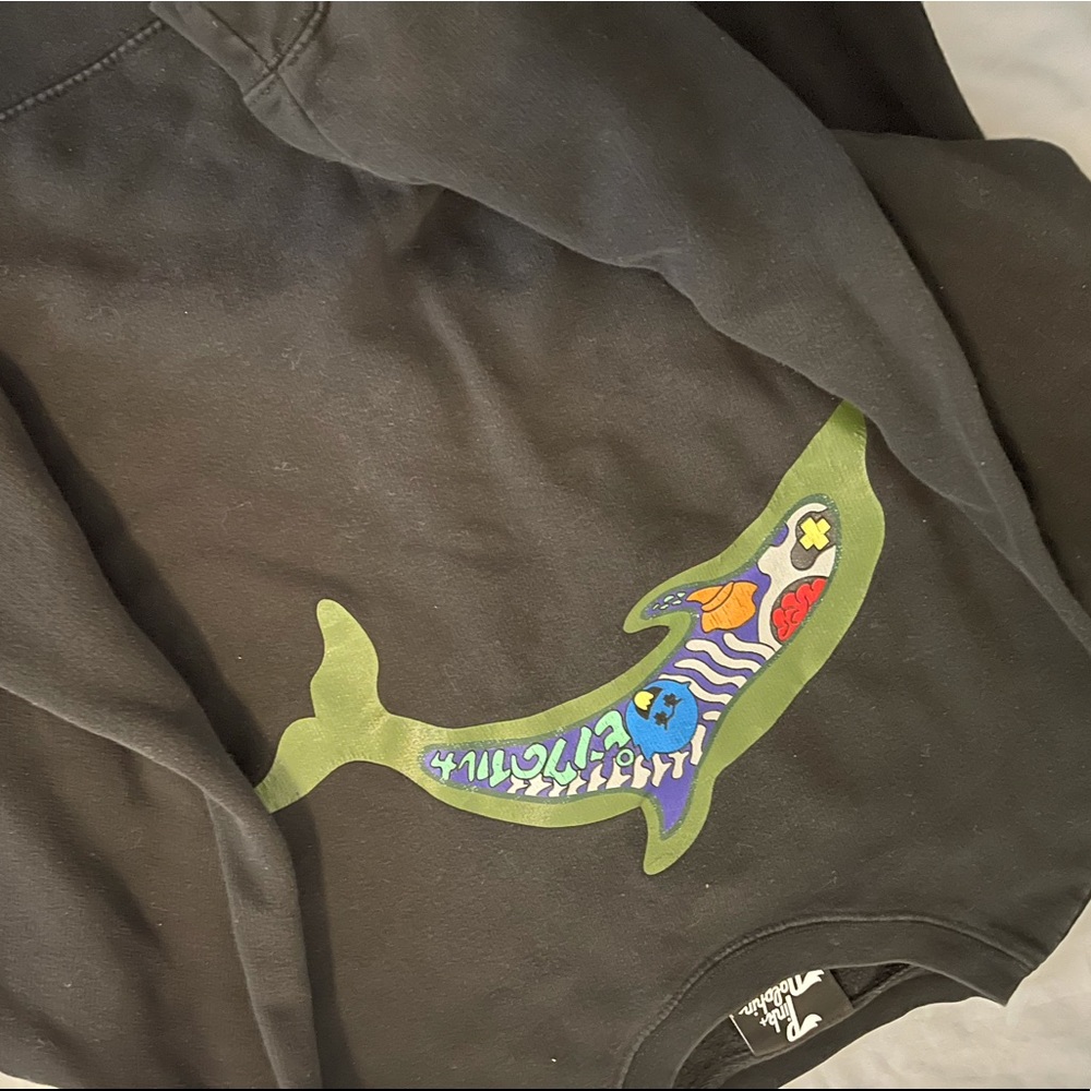 Pink dolphin black crewneck sweatshirt